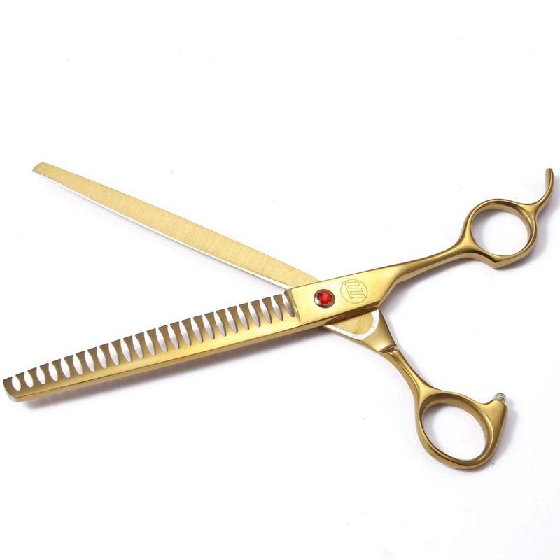 Moontay Professional Dog Grooming Scissors Set, 7 Inch/8 Inch Pet Grooming Scissors Chunkers Shears for Dog, Curved Dog Grooming Scissors, Thinning Shears for Dog with Grooming Comb - Image 4